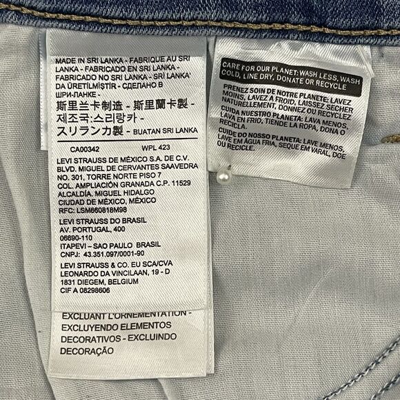 Levi's Classic Straight Jeans Womens Size 24W Blue Mid Rise Denim MSRP $69.50 - Picture 12 of 16